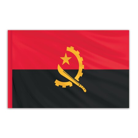 Angola Indoor Nylon Flag 2'x3'